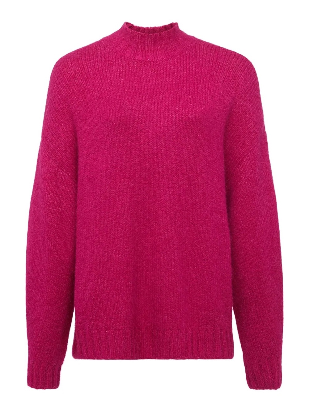 Pistola Carlen Fuchsia Pink Alpaca Wool Blend Mock Neck Sweater Size M